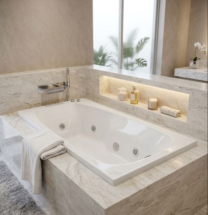 Tina de Hidromasaje Sea 183x90 cm – 7 Jets de Relajación Premium